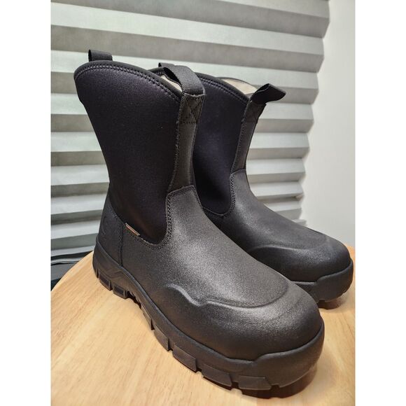 Carhartt Kentwood Steel Toe Work Boots – Men’s 8.5 Black Waterproof Wellington - Picture 10 of 14